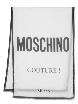 Moschino шарф с логотипом, белый