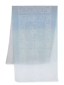 Moschino шарф с логотипом, синий