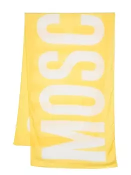 Moschino шарф с логотипом, желтый