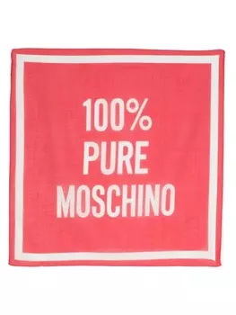 Moschino шарф с жаккардовым логотипом, красный