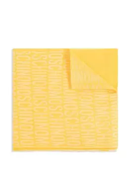 Moschino шарф с жаккардовым логотипом, желтый