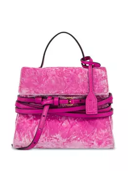 Moschino сумка-тоут с ремнем, розовый