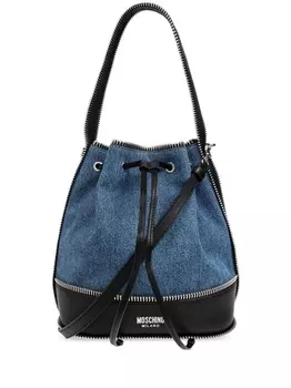 Moschino сумка-ведро с панелями, синий