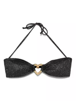 Moschino топ бикини с блестками, черный