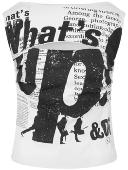 Moschino топ с текстовым принтом, белый