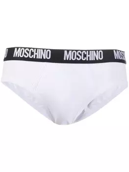 Moschino трусы-брифы с логотипом, белый