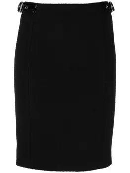Moschino юбка-карандаш с ремешками, черный