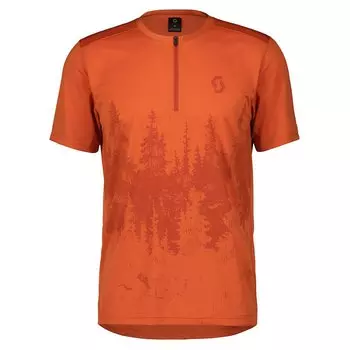 Мотоджерси с коротким рукавом Scott Trail Flow Zip, оранжевый