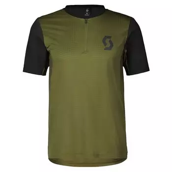 Мотоджерси с коротким рукавом Scott Trail Vertic Zip, зеленый