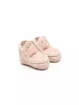 Mou Kids декорированные угги, розовый