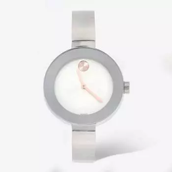 Movado BOLD женские часы 3600194 из нержавеющей стали с браслетом и циферблатом Sunray 34 мм, серебряный