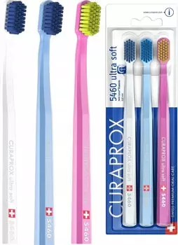 Мягкая зубная щетка CURAPROX CS 5460 Ultra Soft Eco Pack 3 шт.