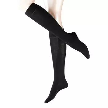 Мягкие носки до колена из смеси мериноса FALKE, черный