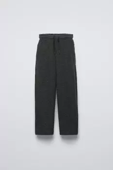 Мягкие однотонные брюки ZARA, серый мергель