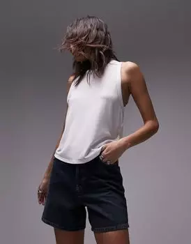 Мягкий белый топ свободного кроя без рукавов Topshop