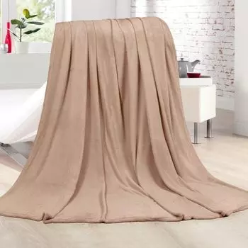 Мягкий плед Cashmere Touch 200х220см (серебристый) Пушистый плед на диван, тахту и кровать, покрывало - накидка на диван Bestlivings, коричневый
