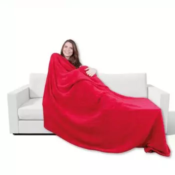 Мягкий плед из микрофибры, цвет: красный, размеры: 220х240 см. Bestgoodies