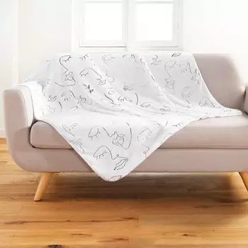 Мягкий плед XXL 180х220см, 6 цветов на выбор. Большой плед. Merkle & Biskup OHG, белый