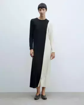 Мягкое платье миди Sfera, черный