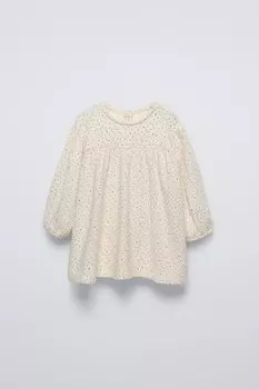 Мягкое платье ZARA, светло-бежевый