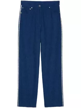 MSGM брюки из ткани букле, синий