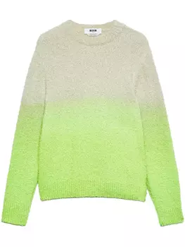 MSGM джемпер с эффектом деграде, зеленый