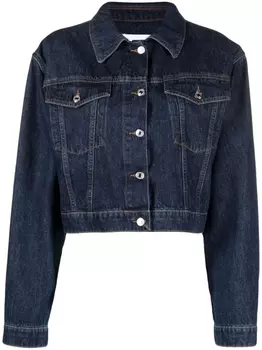 MSGM джинсовая куртка с отложным воротником, синий