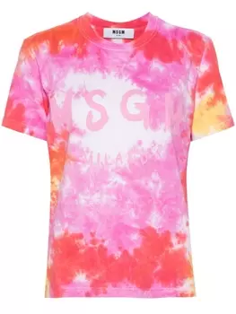 MSGM футболка с логотипом, розовый