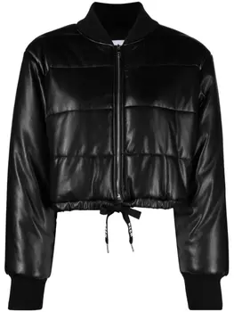 MSGM глянцевый пуховик, черный