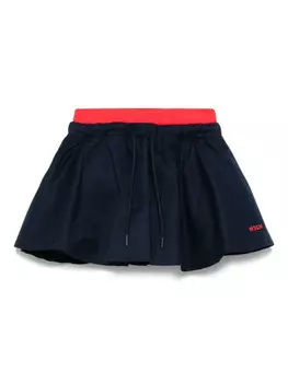 MSGM Kids многослойная юбка мини, синий