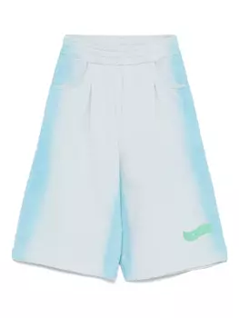 MSGM Kids шорты с принтом, синий