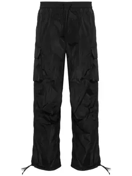 MSGM креповые брюки карго, черный