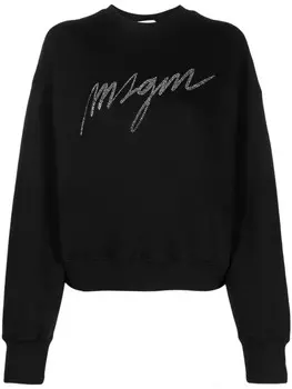 MSGM купальник со стразами, черный
