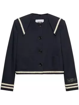 MSGM куртка с контрастной окантовкой, синий