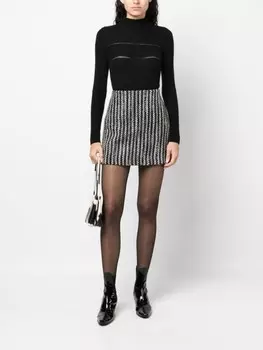 MSGM мини-юбка из букле, черный