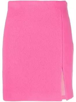 MSGM мини-юбка с разрезом, розовый