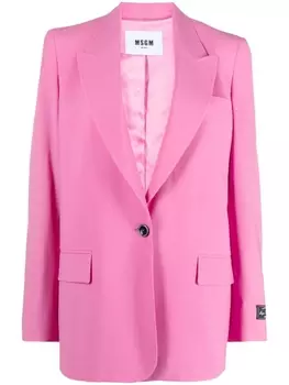 MSGM однобортный блейзер, розовый