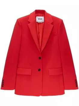 MSGM однобортный пиджак строгого кроя, красный