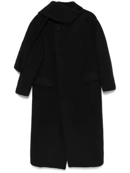 MSGM пальто с шарфом, черный