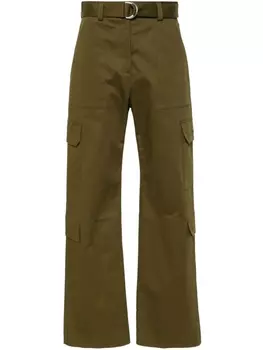 MSGM прямые брюки карго, зеленый