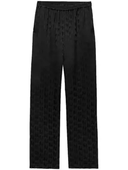 MSGM прямые брюки с эластичным поясом, черный