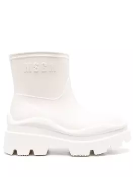 MSGM сапоги на рифленой подошве, белый