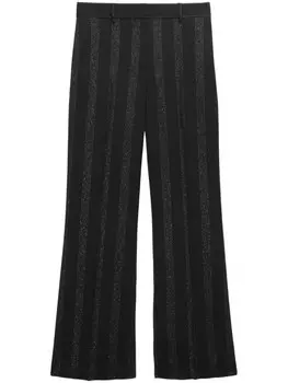 MSGM широкие брюки в полоску, черный