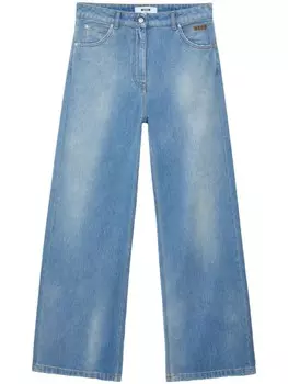 MSGM широкие джинсы с заниженной талией, синий