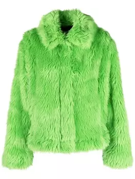 MSGM шуба из искусственного меха, зеленый