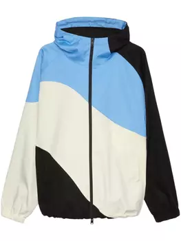MSGM спортивная куртка в стиле колор-блок, синий