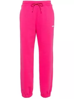MSGM спортивные брюки с логотипом, розовый