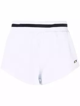 MSGM спортивные шорты с логотипом, белый