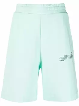 MSGM спортивные шорты с логотипом, зеленый