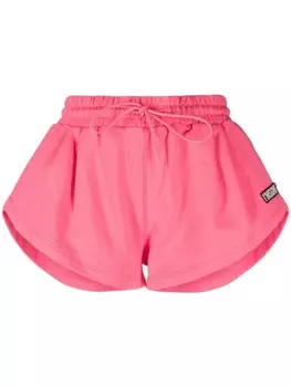 MSGM спортивные шорты с нашивкой-логотипом, розовый